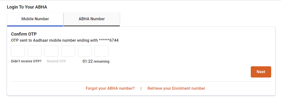 Abha Card Login